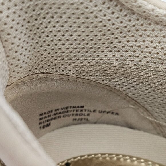 Michael Kors Womens Muse Glitter Gold Mesh Trainer Sneakers 10M - Picture 12 of 14